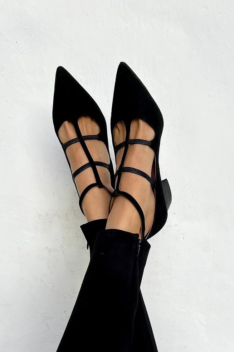 Aurora | Zapatos de mujer con tiras finas y tacón bajo