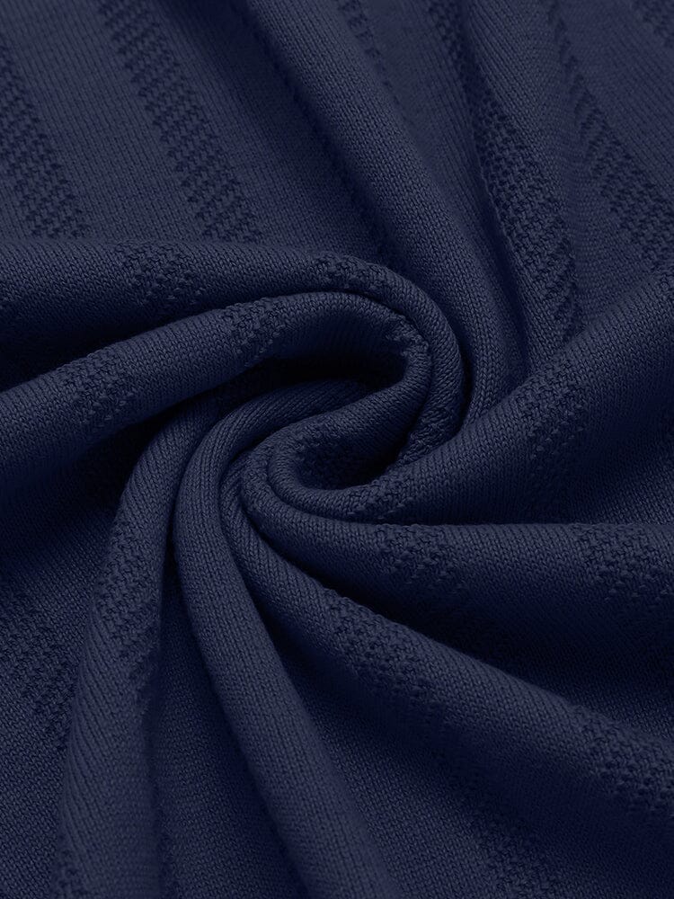 Camiseta Informale de Punto Elástico Acanalado