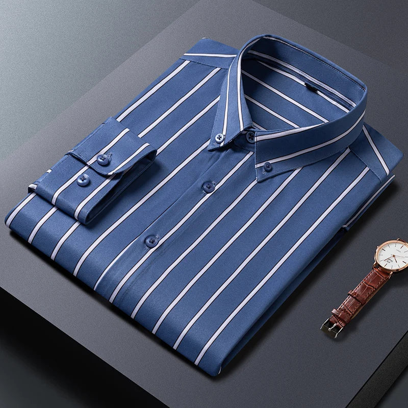 Camisa elegante de rayas para hombre
