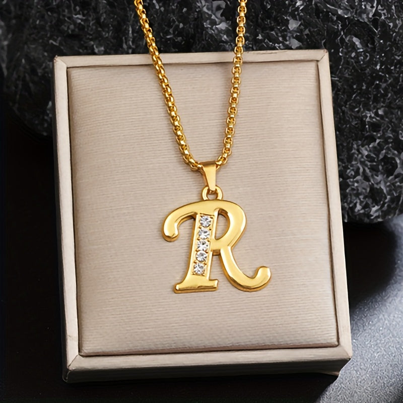 Cristal Accent Inicial Collar | Oro