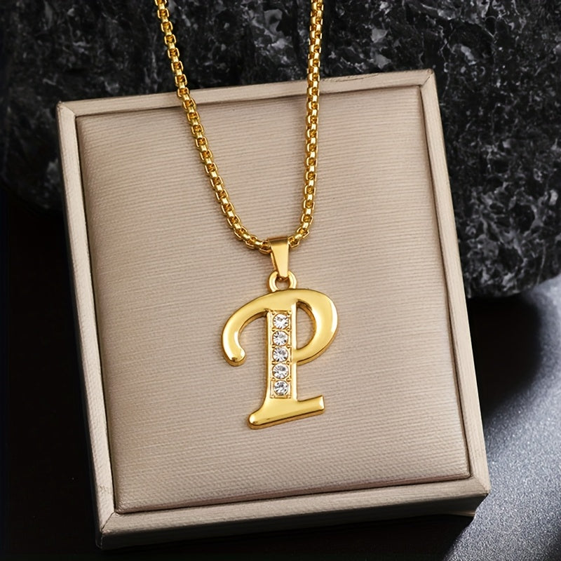 Cristal Accent Inicial Collar | Oro