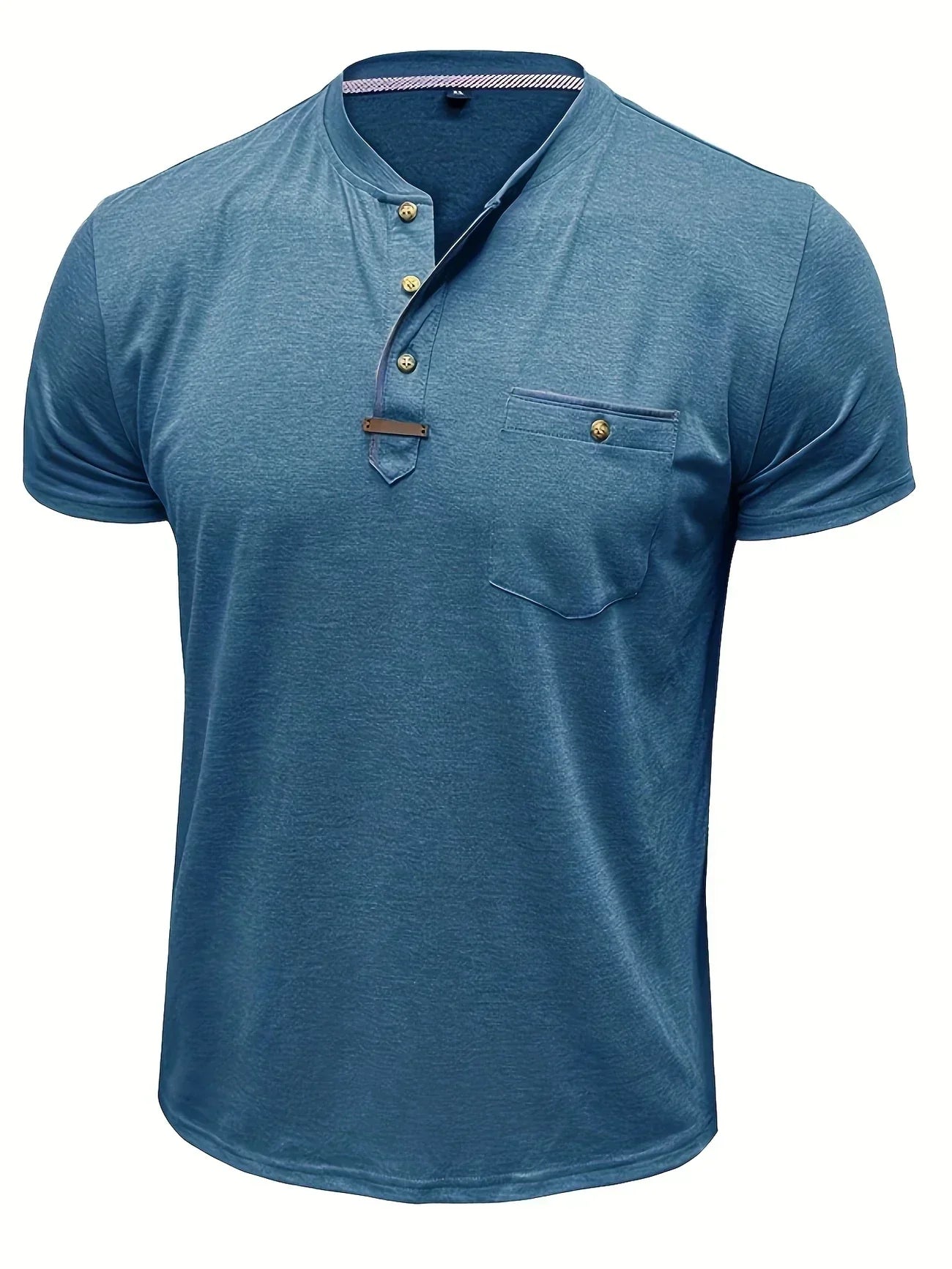 Varel | T-shirt elegante con scollo rotondo e tasca