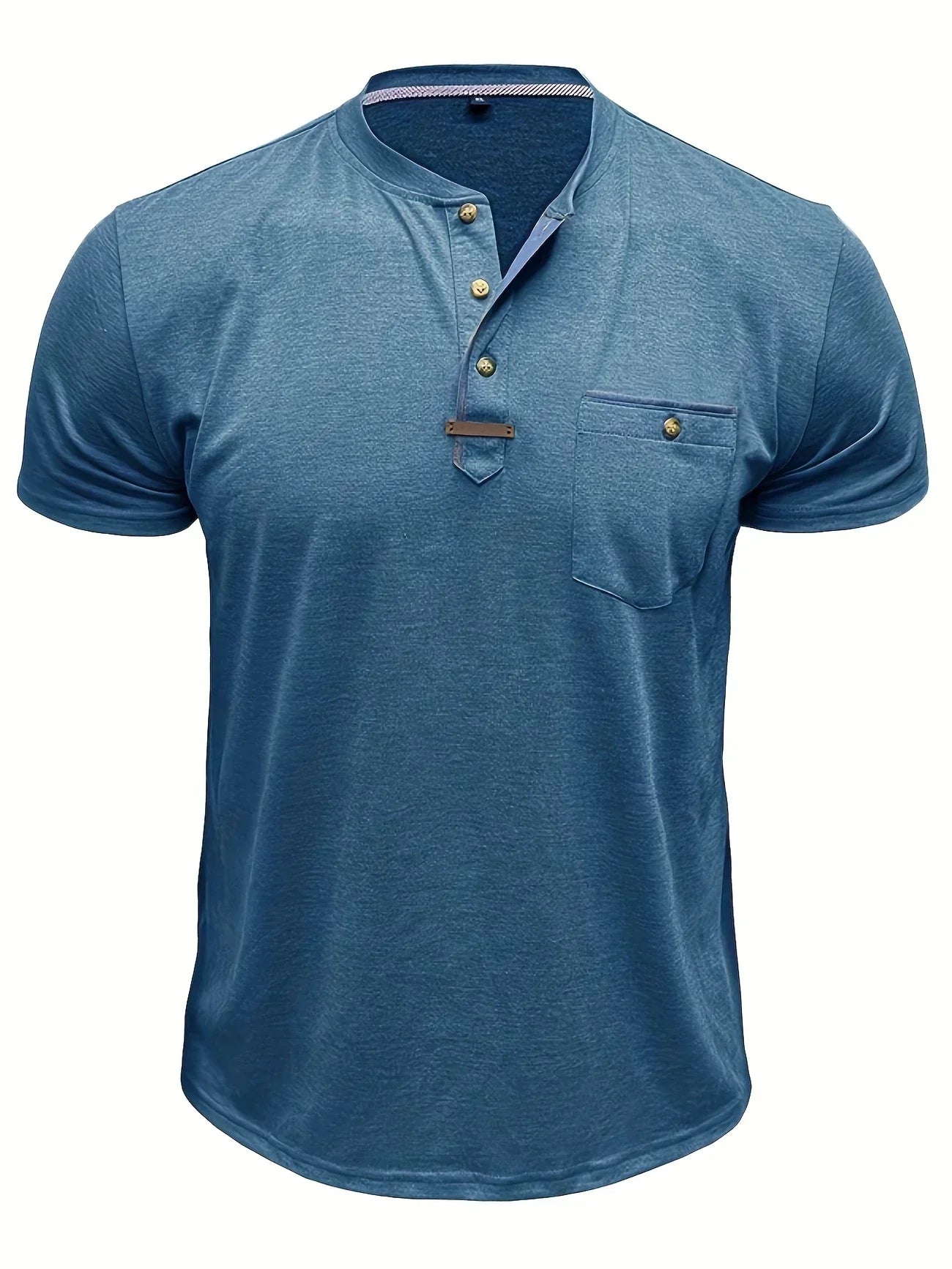 Varel | T-shirt elegante con scollo rotondo e tasca