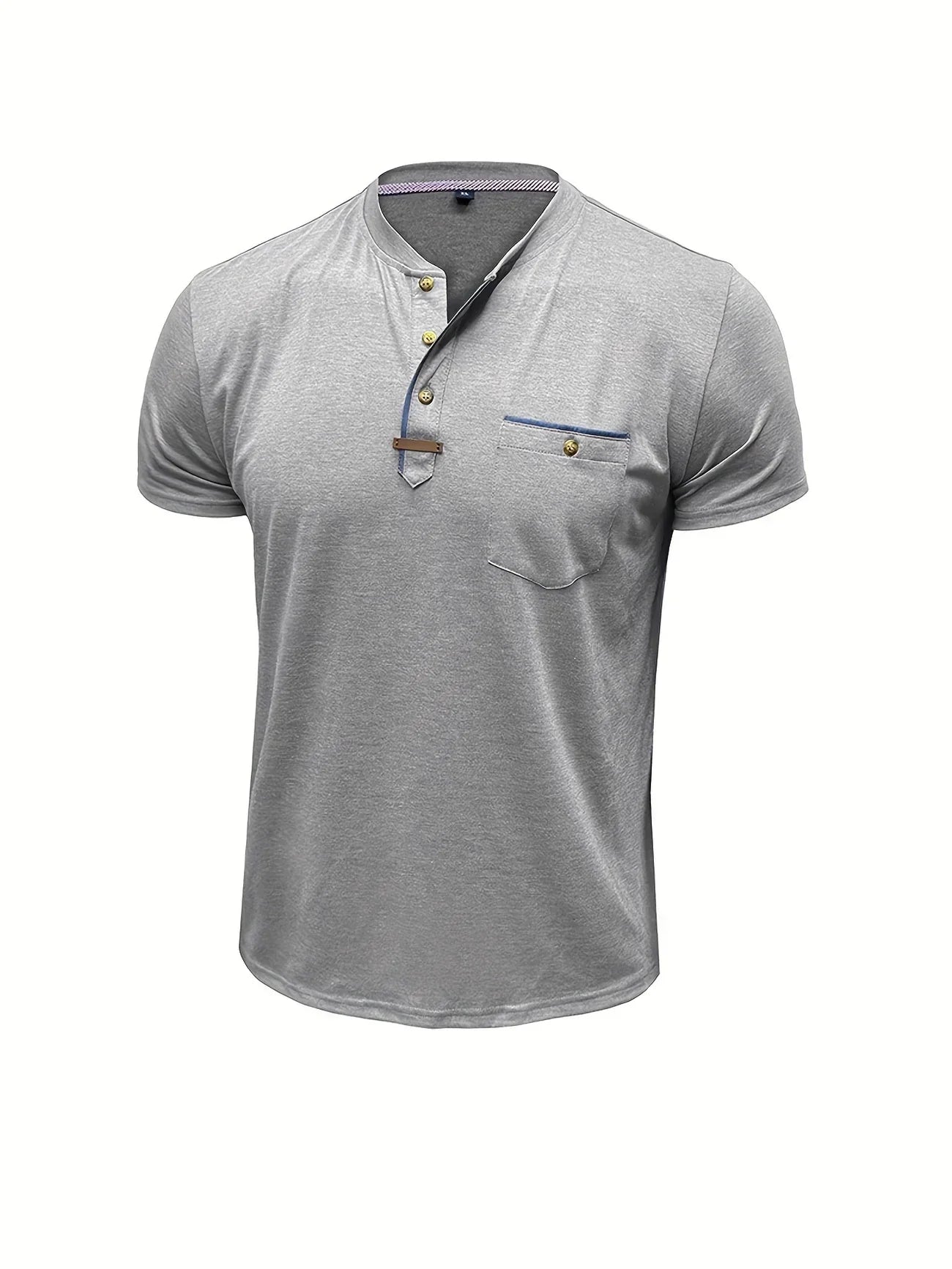 Varel | T-shirt elegante con scollo rotondo e tasca