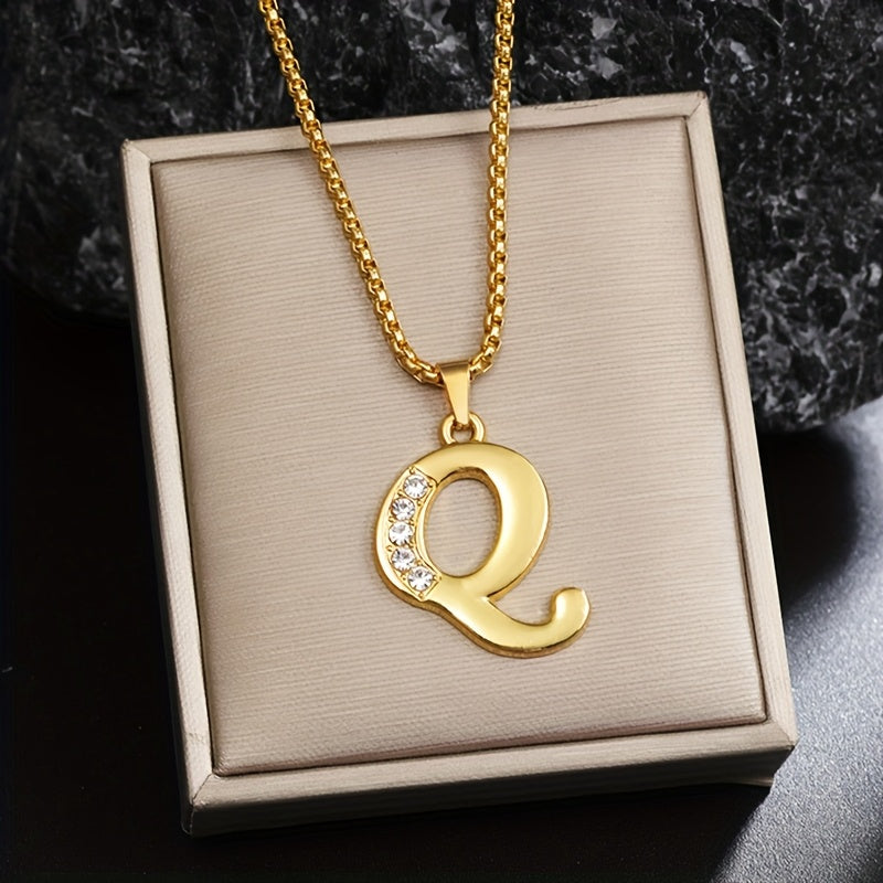 Cristal Accent Inicial Collar | Oro