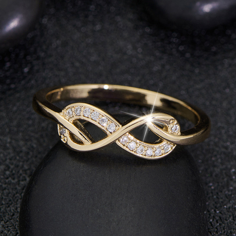 Lysette Cristal Infinito Anillo | Oro