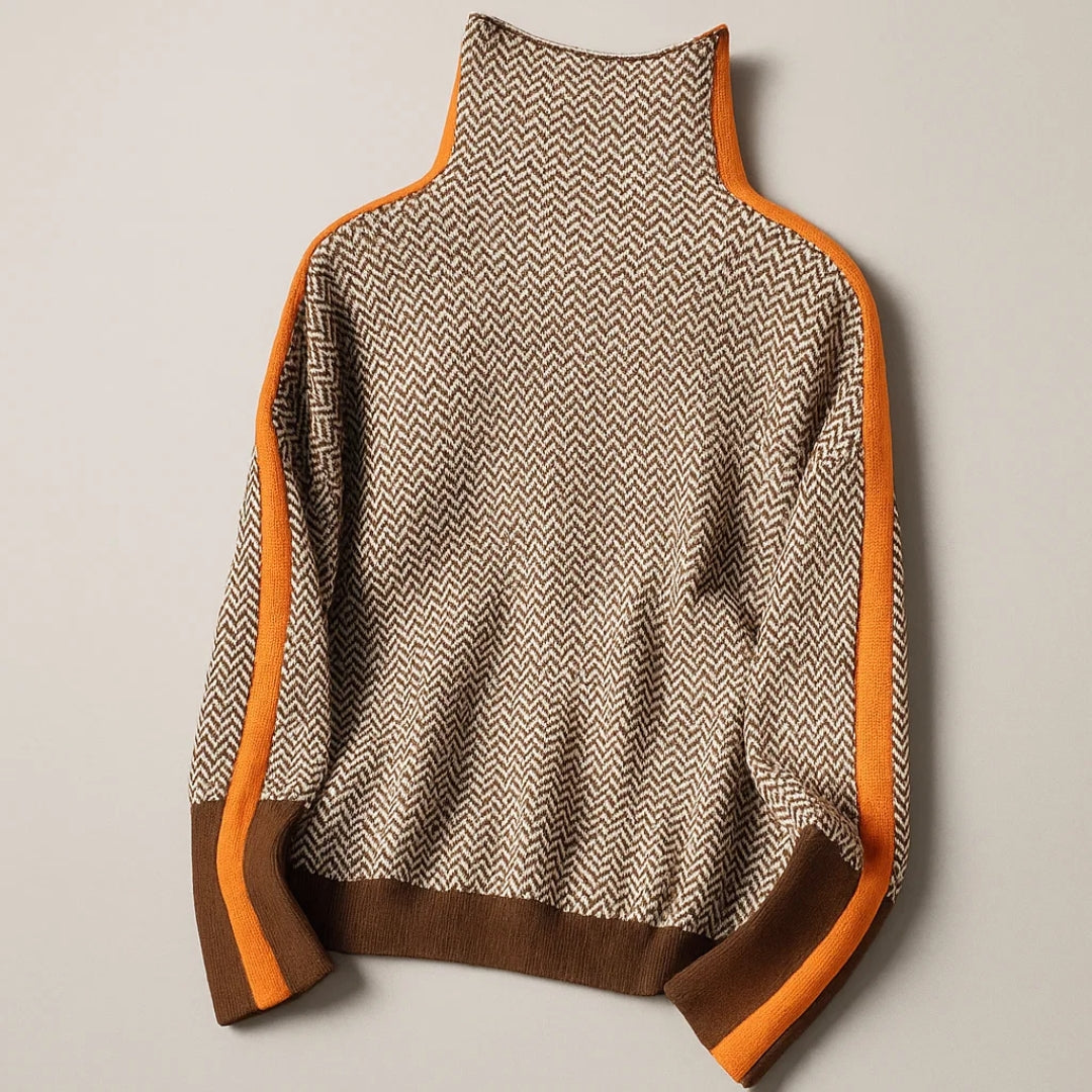 Martina™ | Jersey de cuello alto a rayas