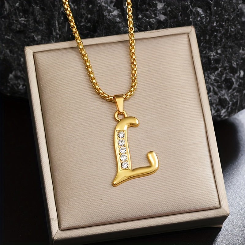 Cristal Accent Inicial Collar | Oro
