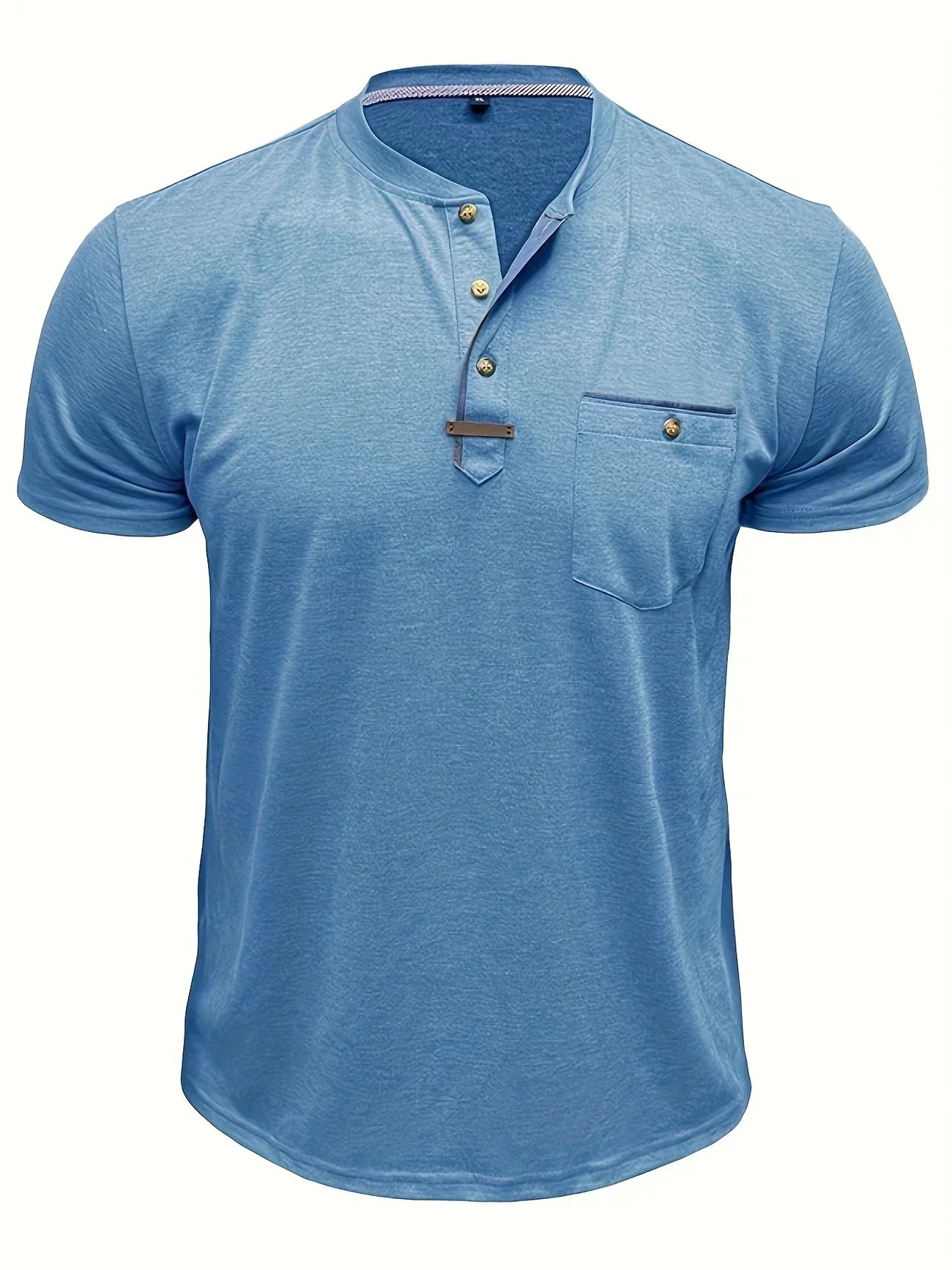 Varel | T-shirt elegante con scollo rotondo e tasca