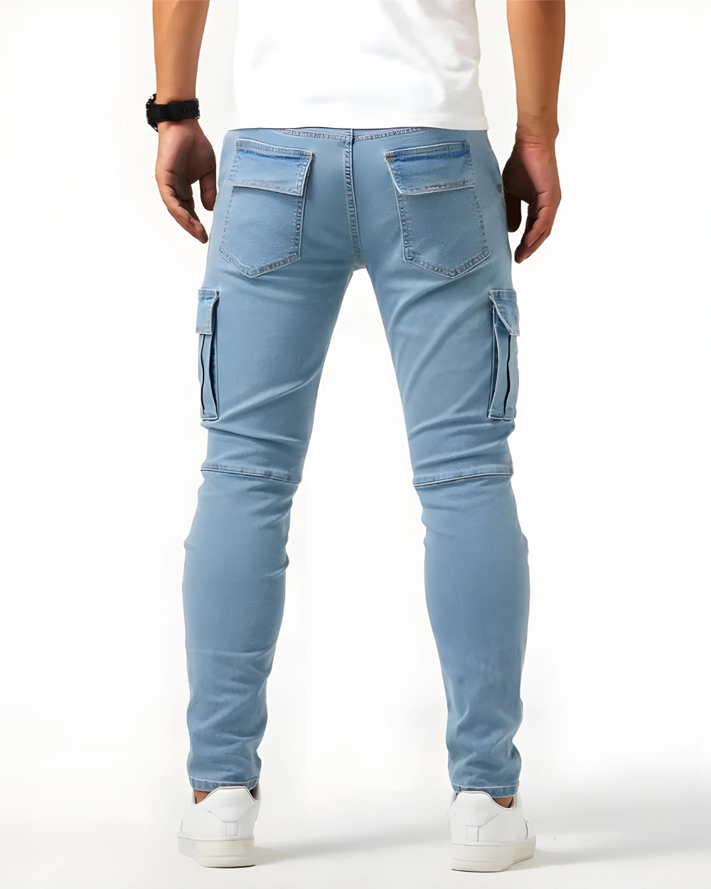 Pantalones elásticos Marino Cargo