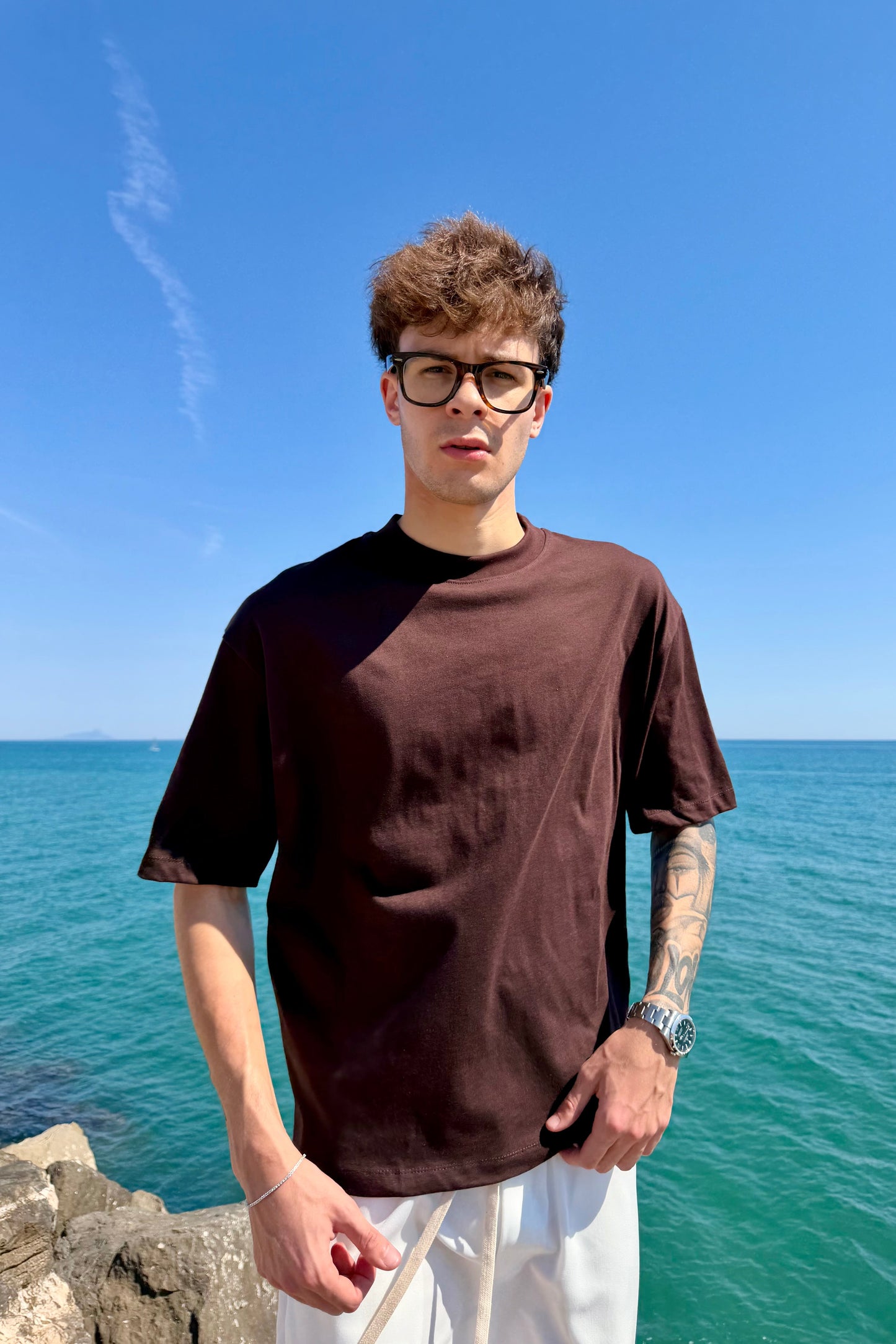 Camiseta Corta Marrón