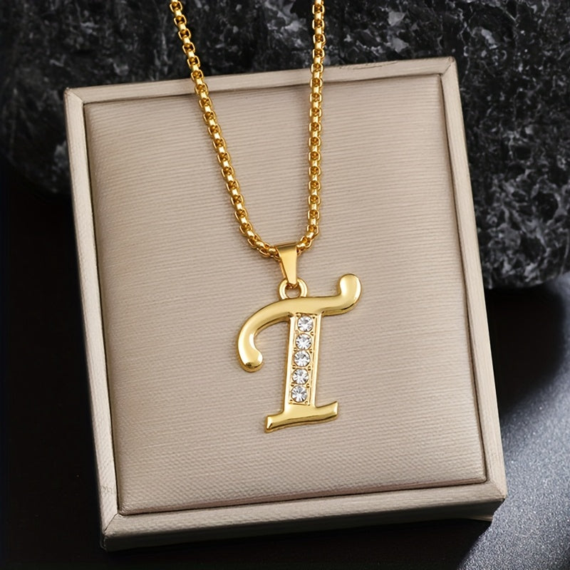 Cristal Accent Inicial Collar | Oro
