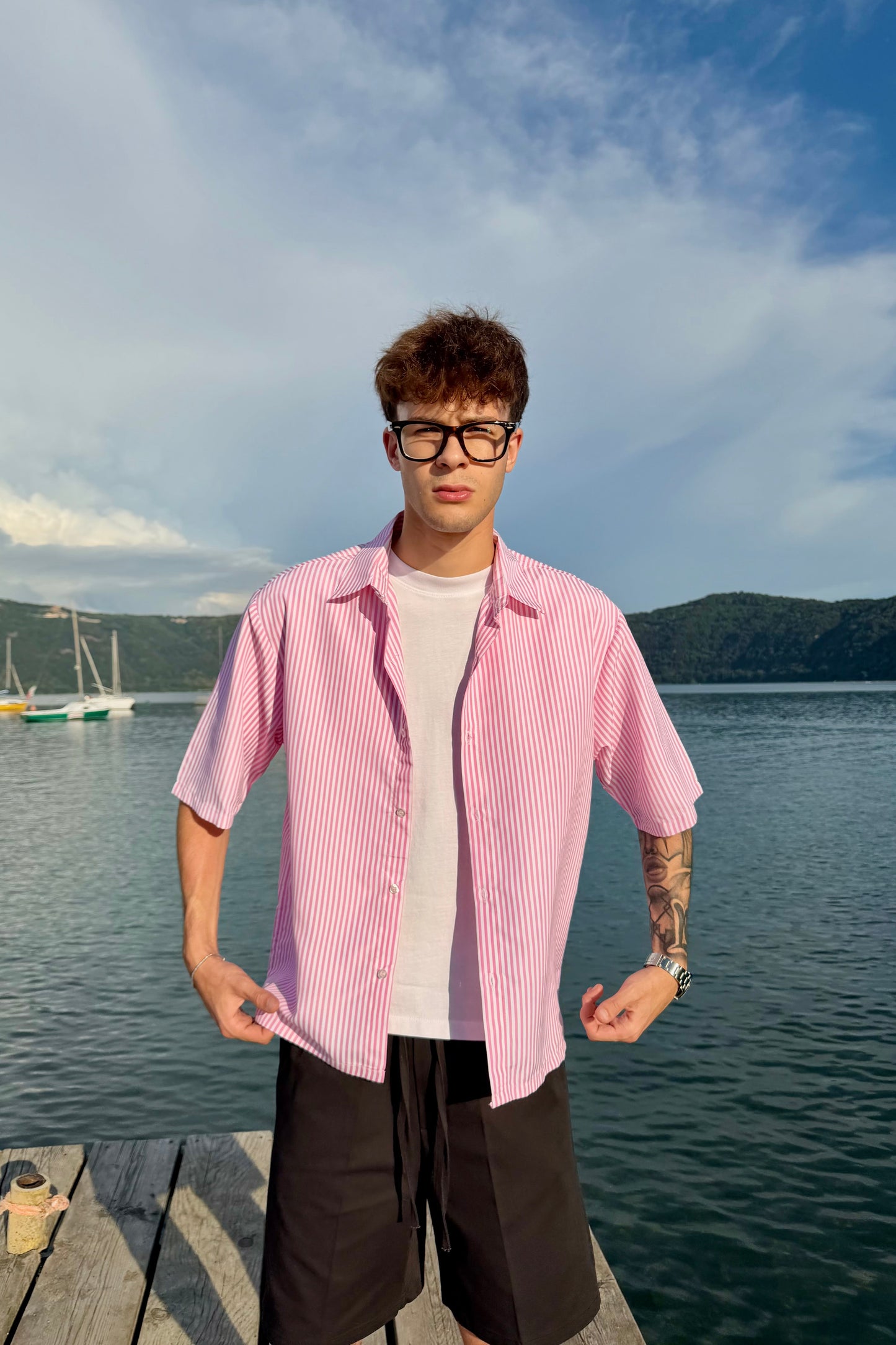 Camicia Millerighe Rosa