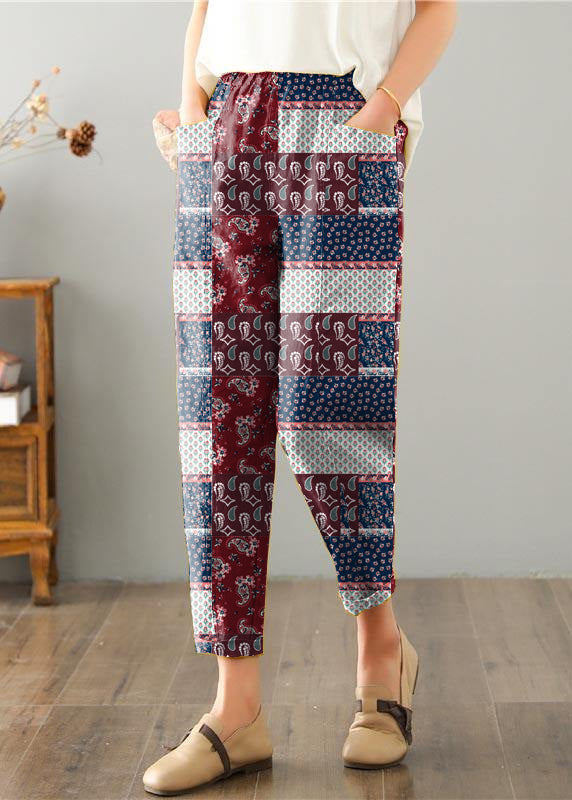 Pantaloni estivi in cotone e lino con tasche, colore giallo naturale