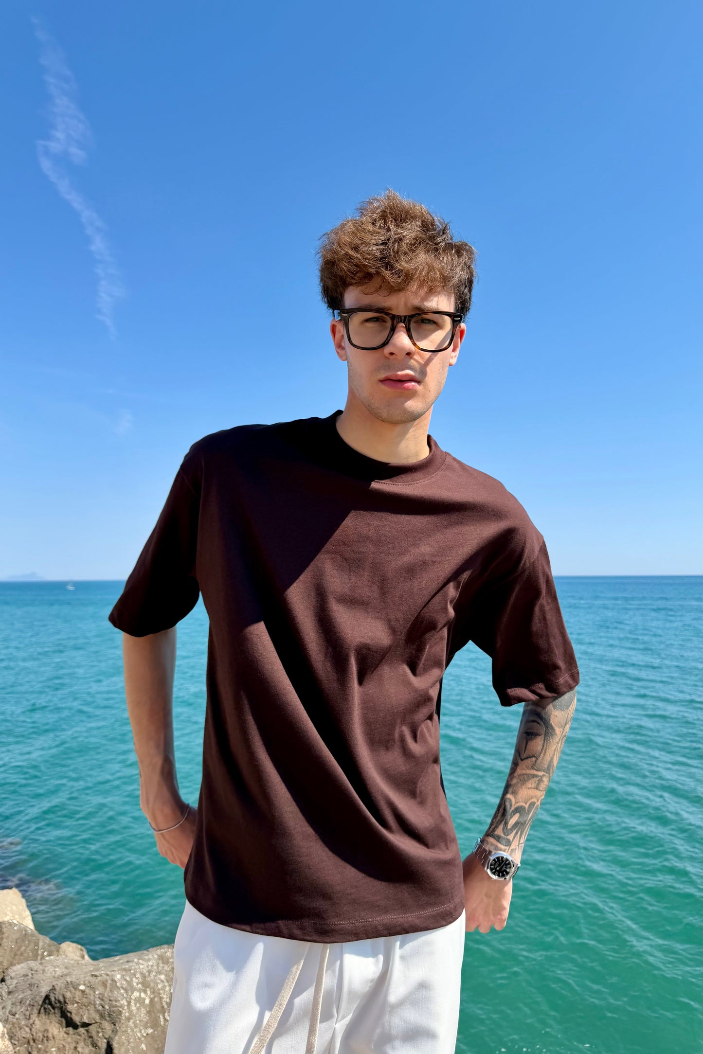 Camiseta Corta Marrón