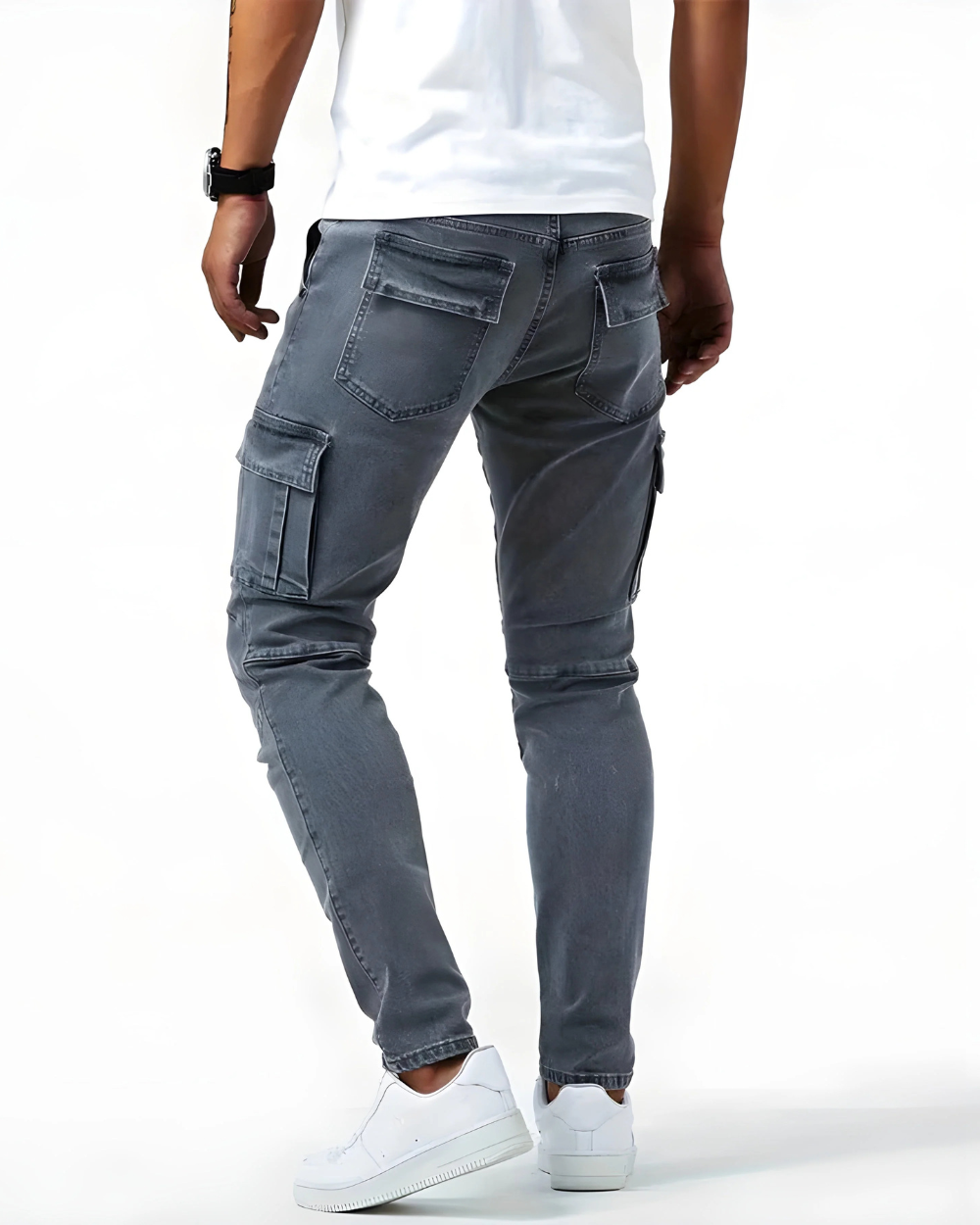Pantalones elásticos Marino Cargo