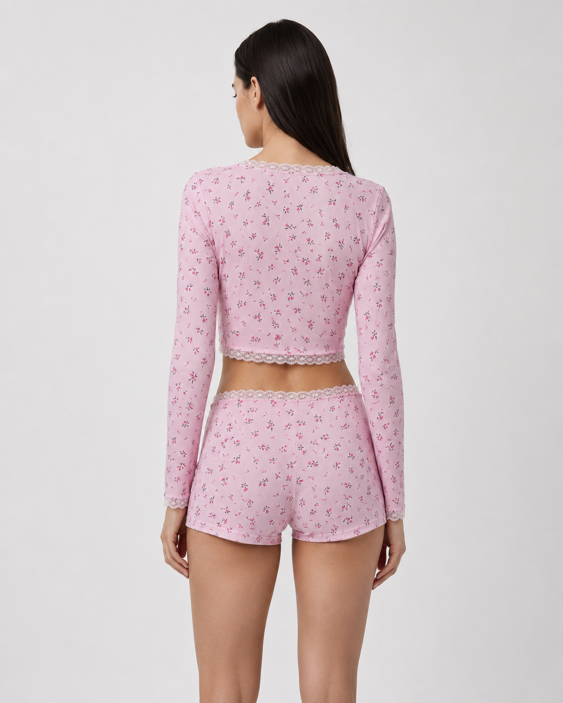 Conjunto de Pijama Floral Soft Girl