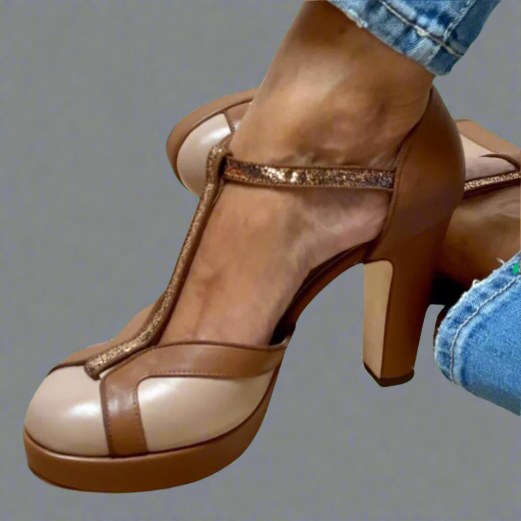 Daniela - Sandalias de tacón elegantes y cómodas