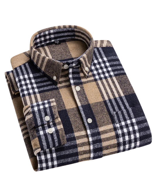 Camisa de algodón a cuadros