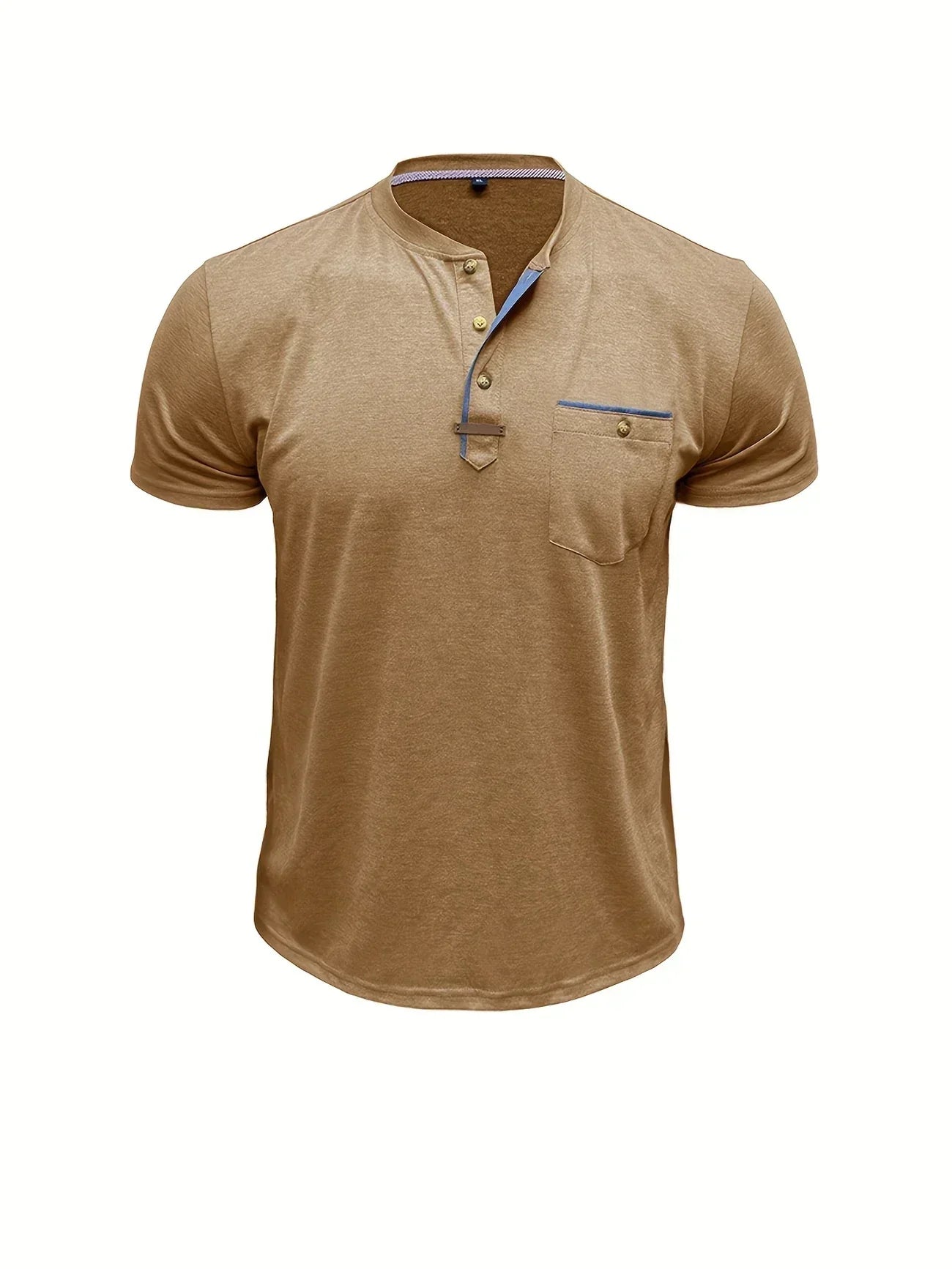 Varel | T-shirt elegante con scollo rotondo e tasca