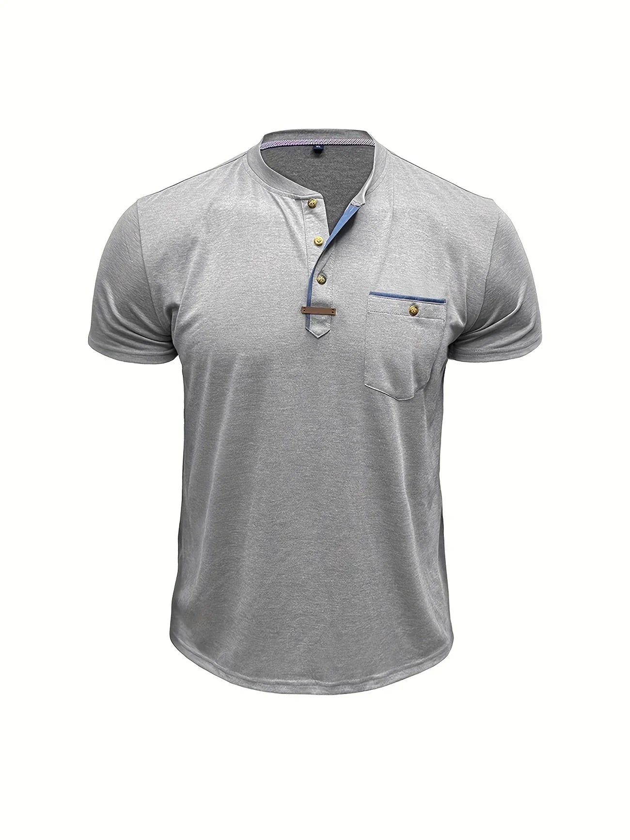 Varel | T-shirt elegante con scollo rotondo e tasca