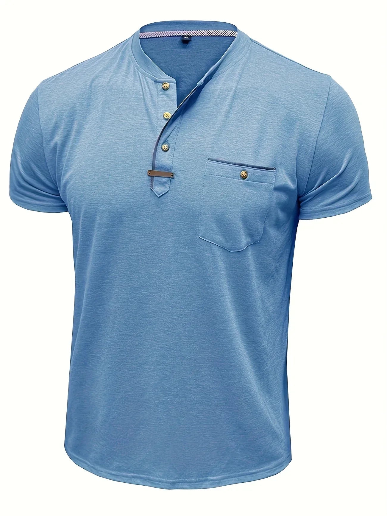 Varel | T-shirt elegante con scollo rotondo e tasca