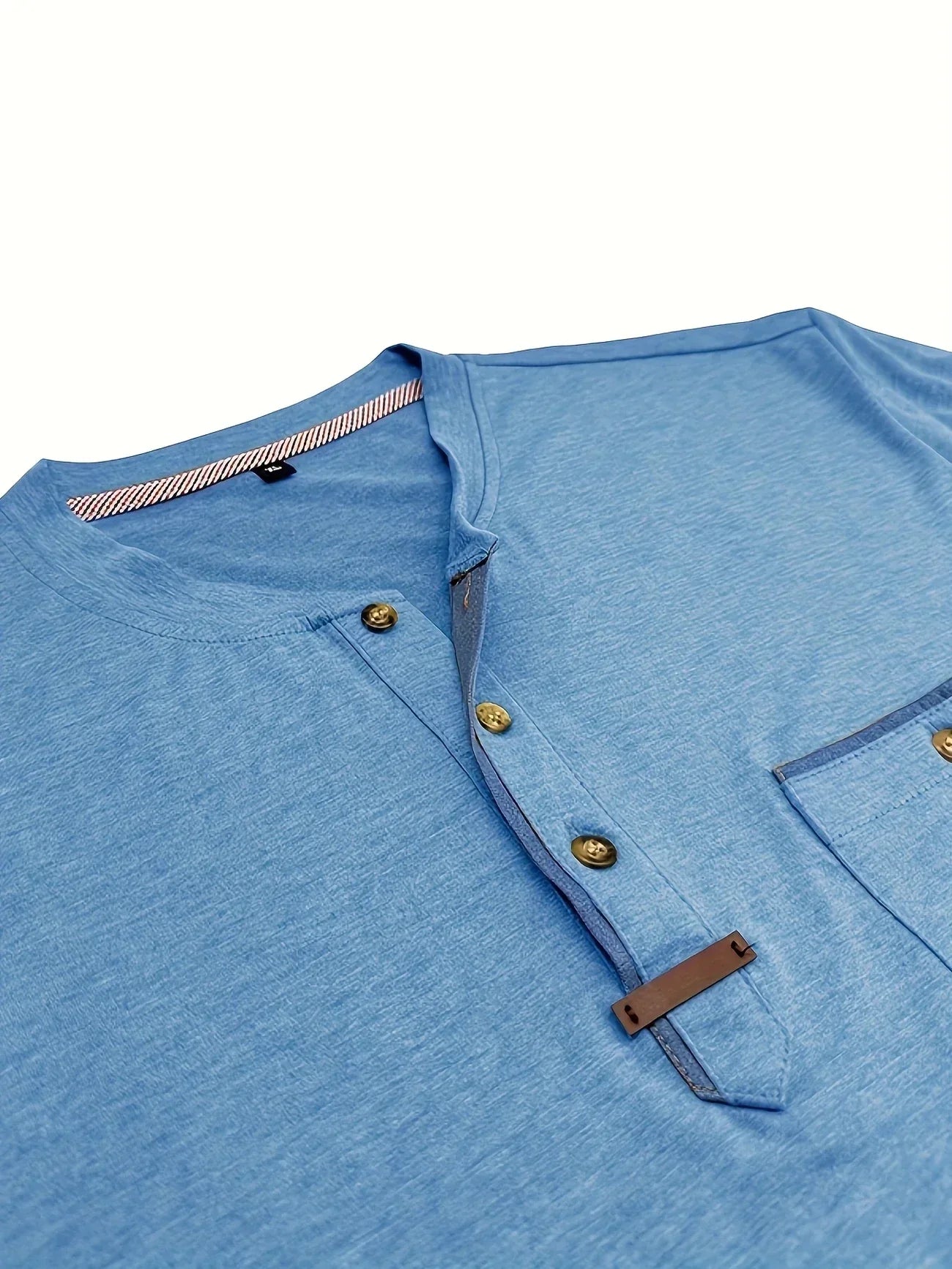 Varel | T-shirt elegante con scollo rotondo e tasca