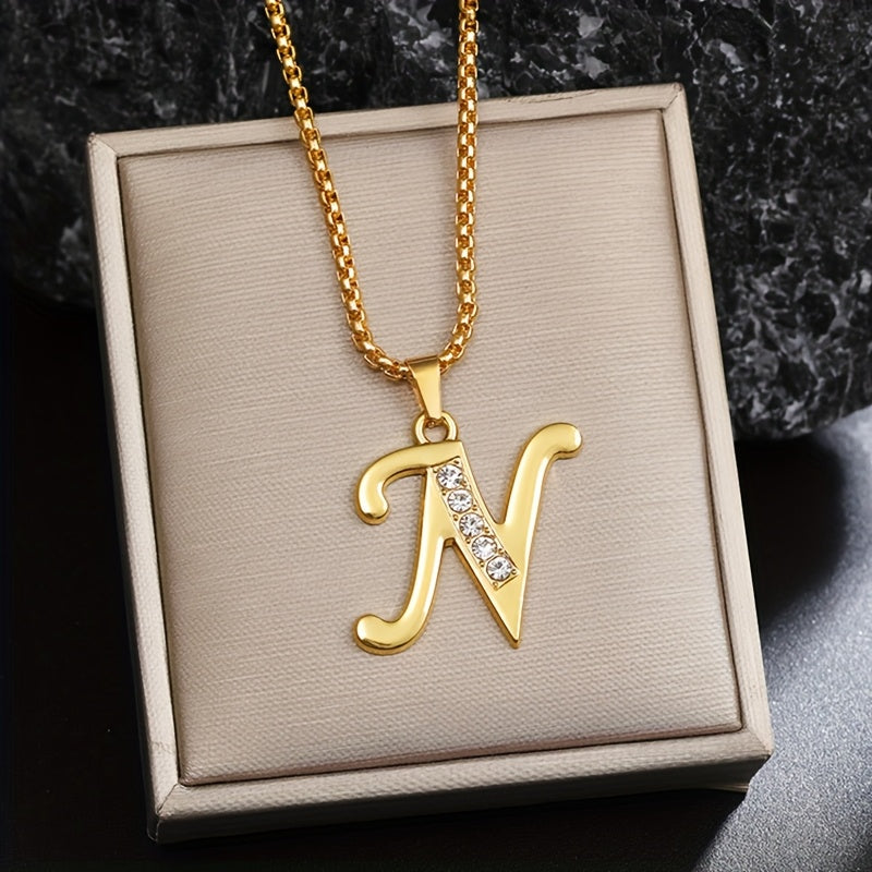 Cristal Accent Inicial Collar | Oro