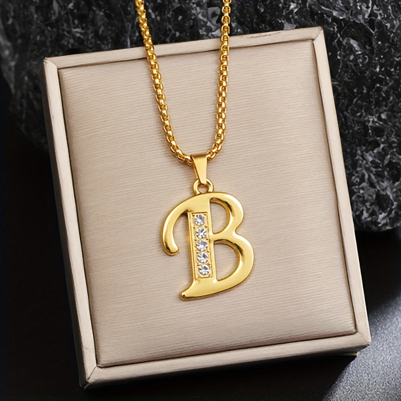 Cristal Accent Inicial Collar | Oro