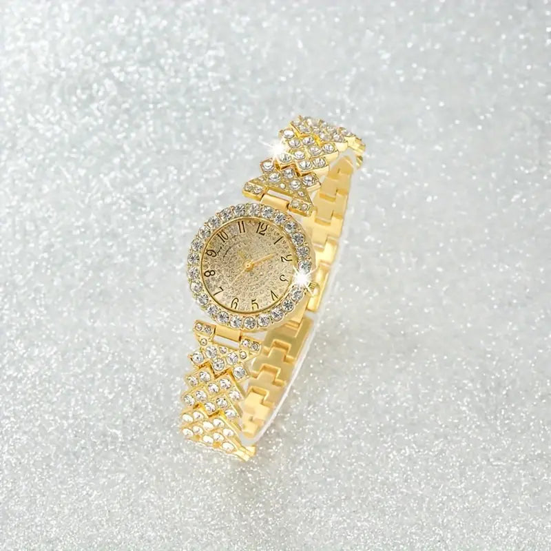 Lujo Radiance Oro Reloj & Pulsera Set | Oro