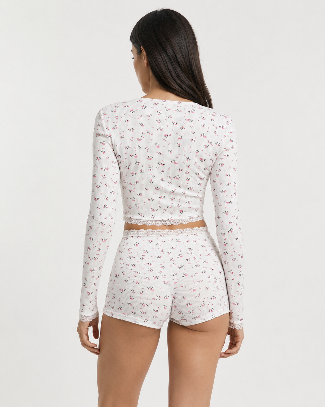Conjunto de Pijama Floral Soft Girl