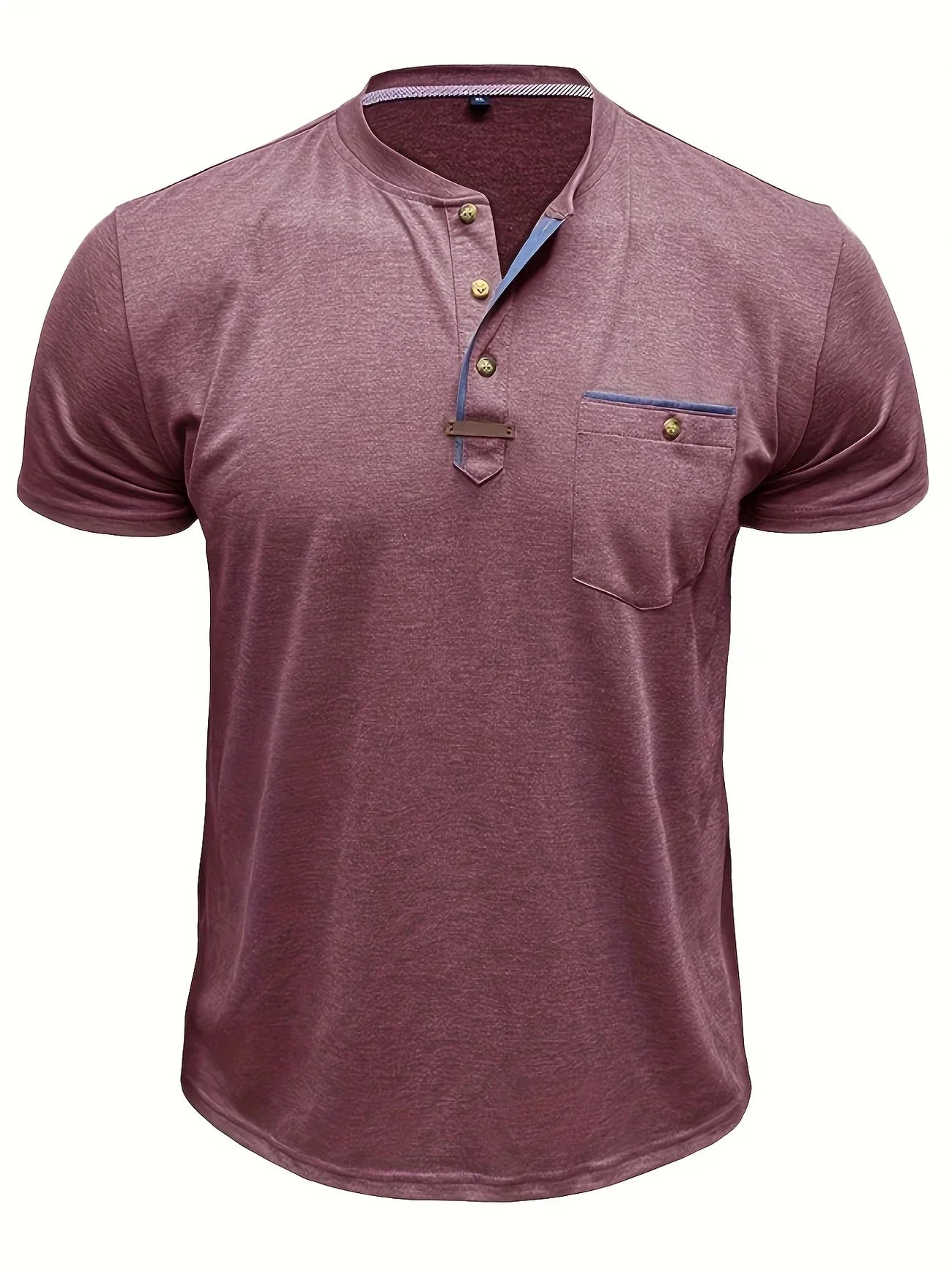 Varel | T-shirt elegante con scollo rotondo e tasca