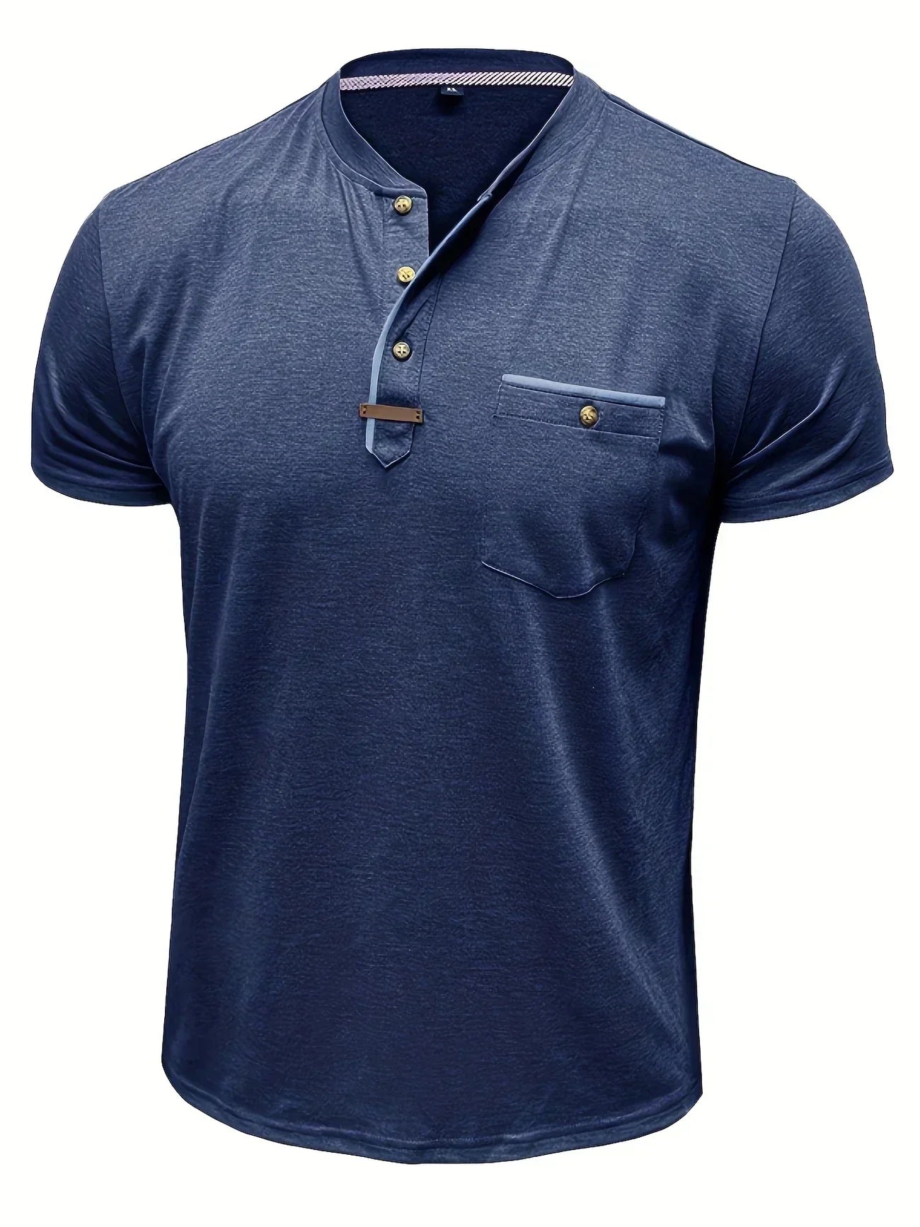 Varel | T-shirt elegante con scollo rotondo e tasca