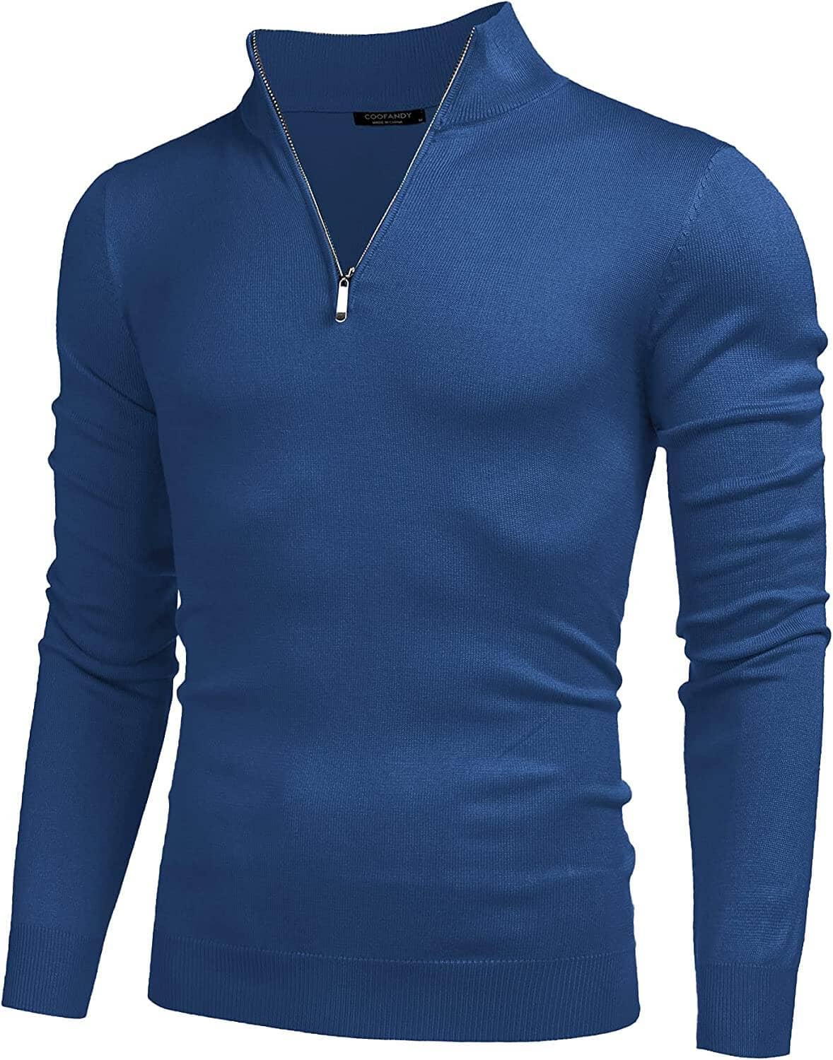 Jersey Ligero de Corte Ajustado con Cremallera