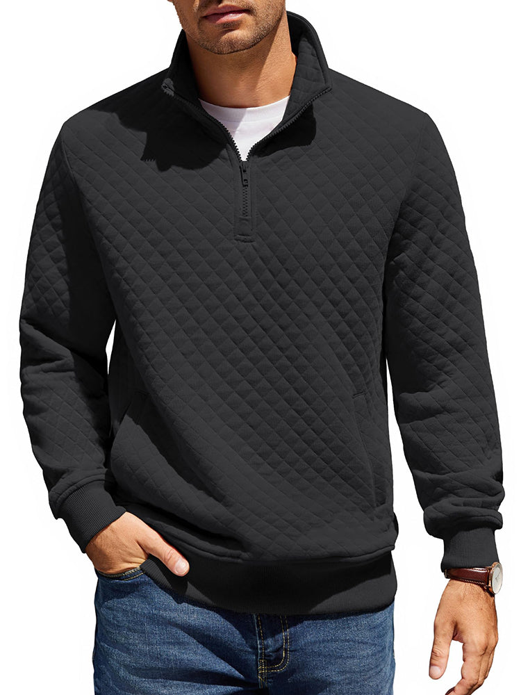 Sudadera Acolchada de Moda con Cremallera hasta el Cuello