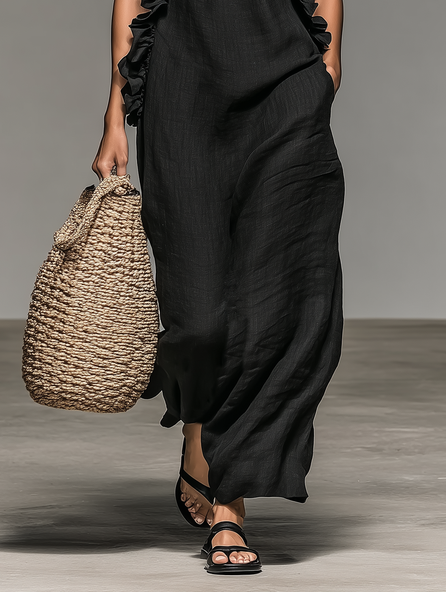 Lúa | Vestido Maxi con Bolsillos
