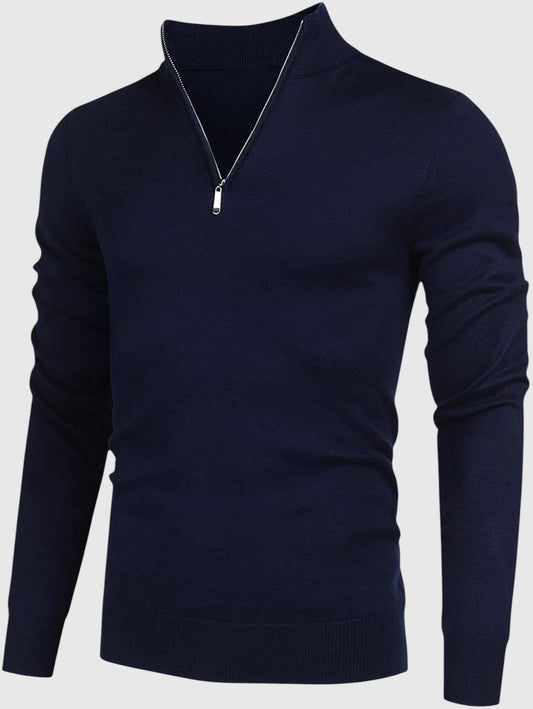 Jersey Ligero de Corte Ajustado con Cremallera