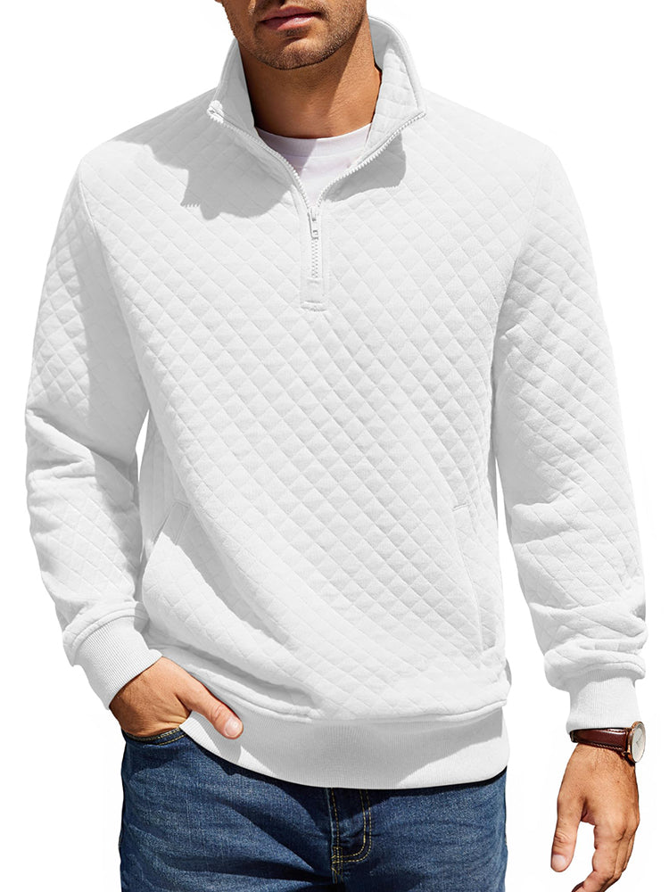 Sudadera Acolchada de Moda con Cremallera hasta el Cuello