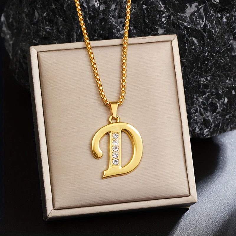 Cristal Accent Inicial Collar | Oro