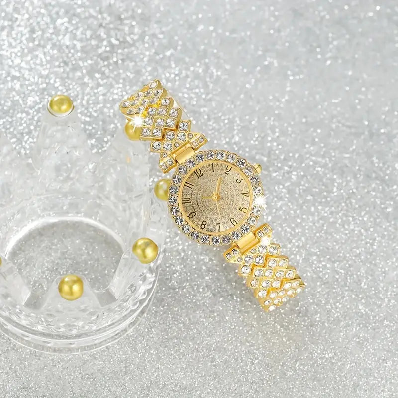 Lujo Radiance Oro Reloj & Pulsera Set | Oro