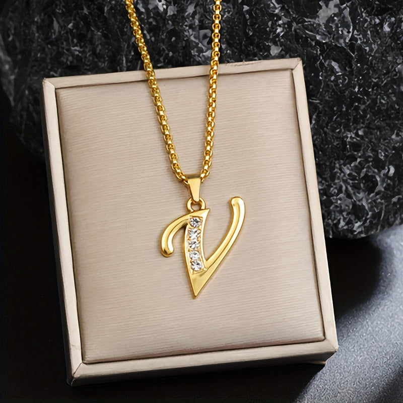 Cristal Accent Inicial Collar | Oro