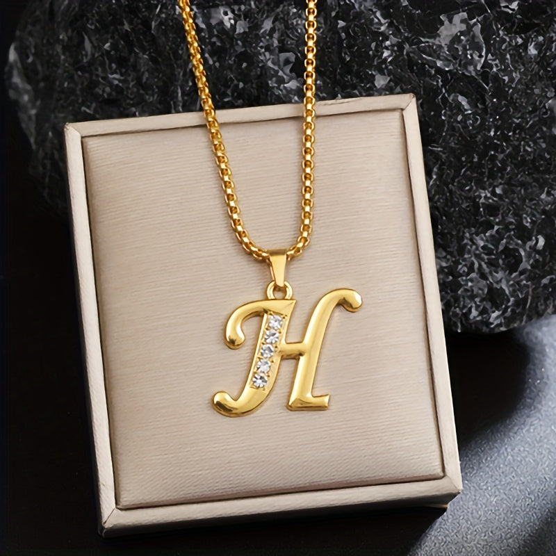 Cristal Accent Inicial Collar | Oro