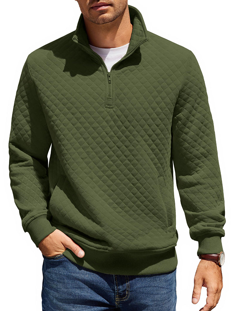 Sudadera Acolchada de Moda con Cremallera hasta el Cuello
