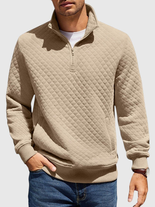 Sudadera Acolchada de Moda con Cremallera hasta el Cuello