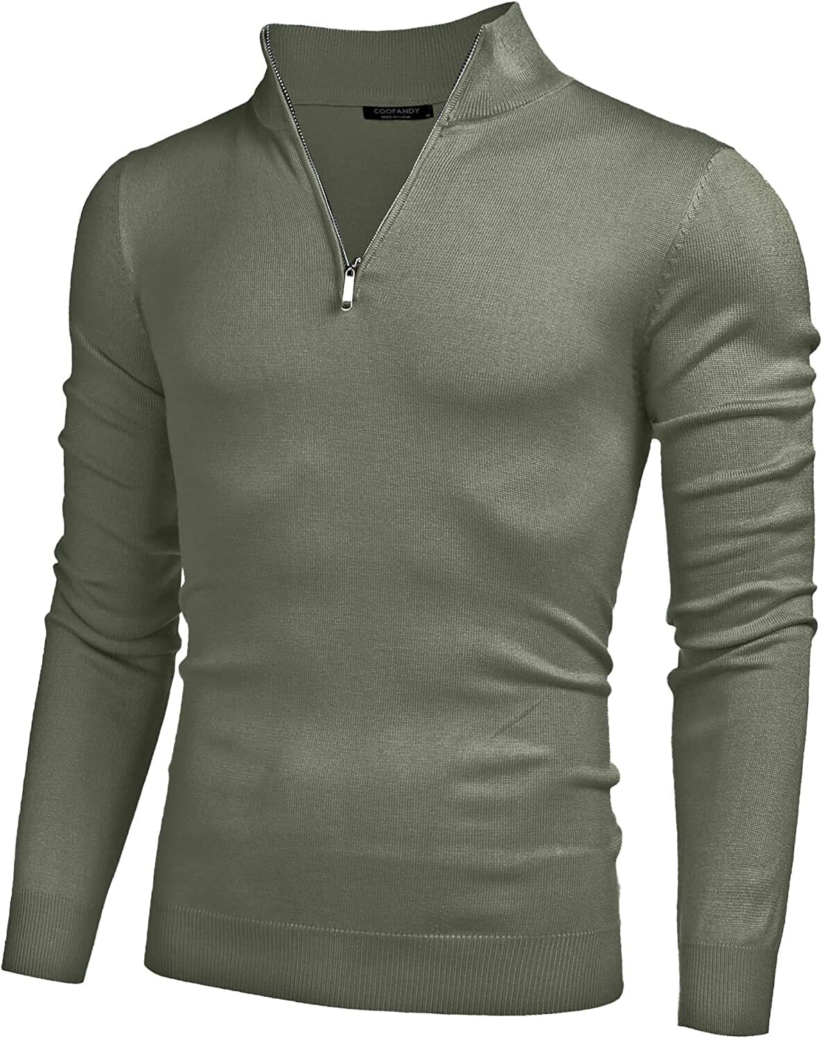 Jersey Ligero de Corte Ajustado con Cremallera
