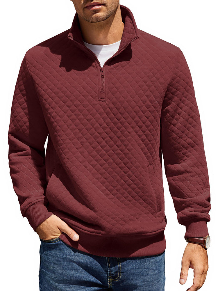 Sudadera Acolchada de Moda con Cremallera hasta el Cuello