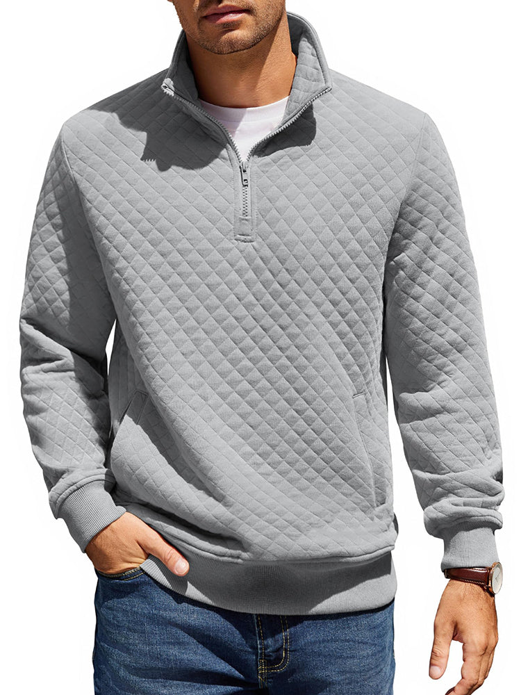 Sudadera Acolchada de Moda con Cremallera hasta el Cuello