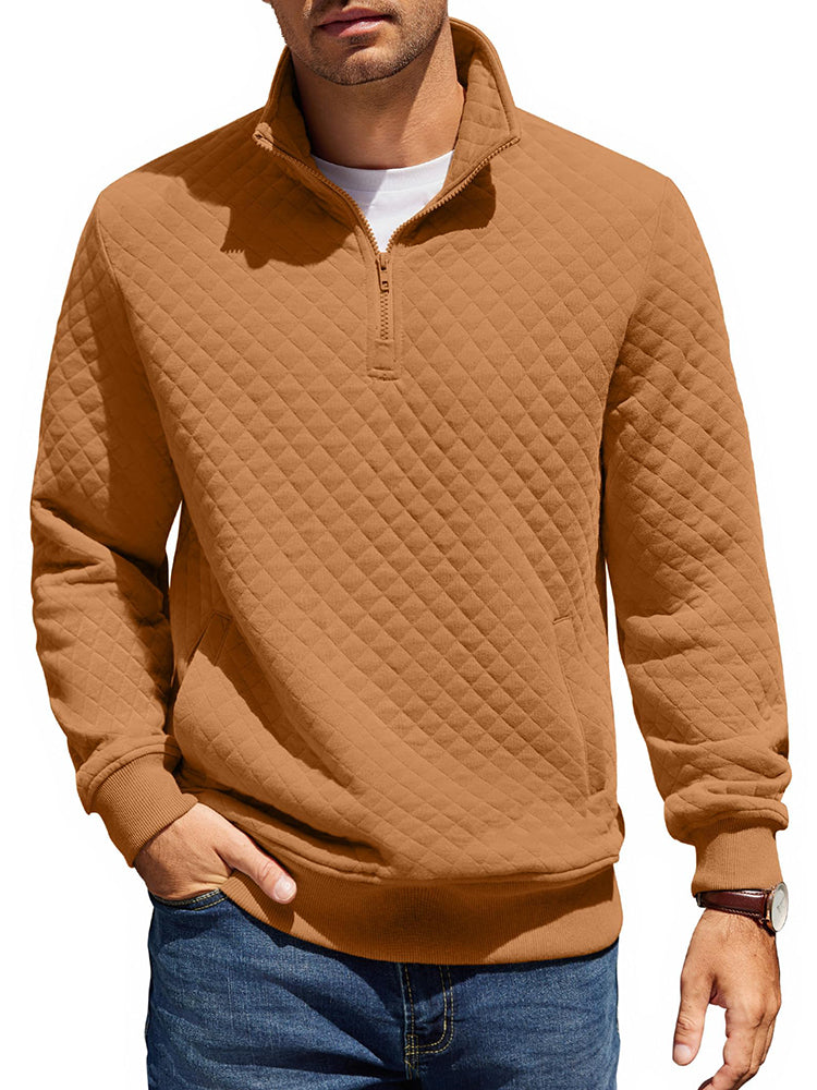 Sudadera Acolchada de Moda con Cremallera hasta el Cuello