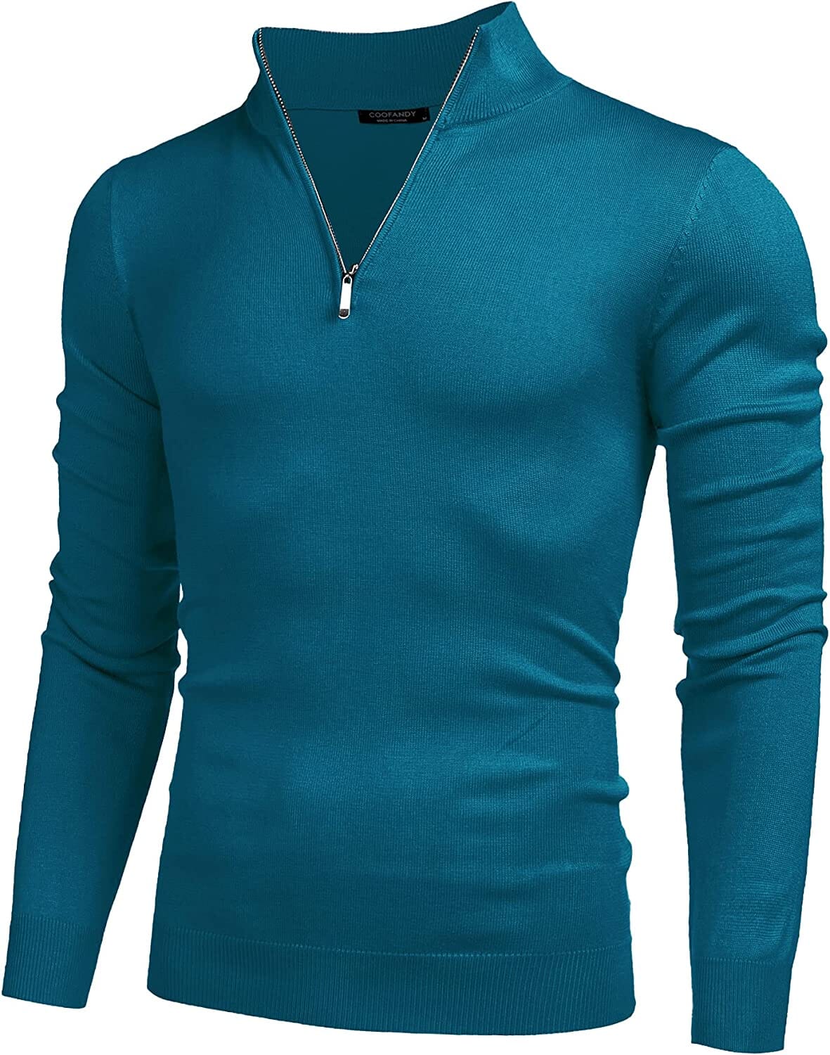Jersey Ligero de Corte Ajustado con Cremallera