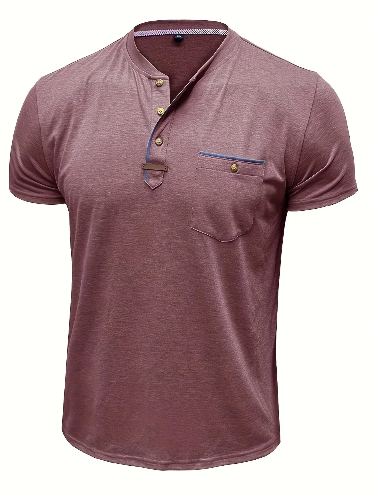 Varel | T-shirt elegante con scollo rotondo e tasca